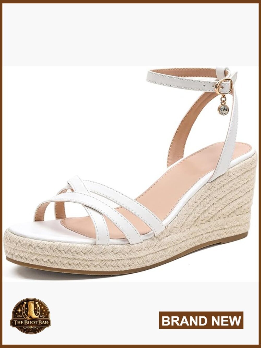 Strappy Espadrille Wedge Sandals with Cushioned Insole Ankle Strap Buckle